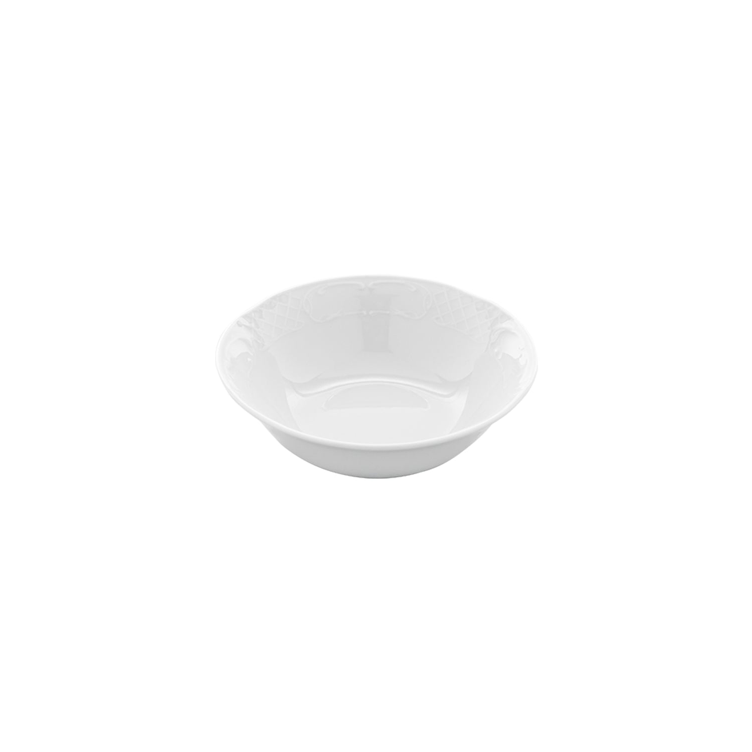 Flora dia.9" h:2.75" 42 oz. Round White Porcelain Bowl (Set of 6)