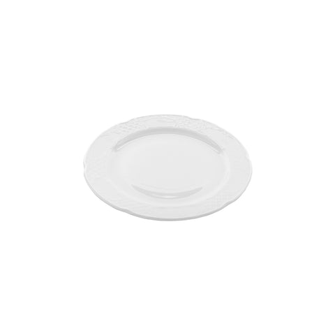 Flora dia.10.5" Round White Porcelain Plate (Set of 4)