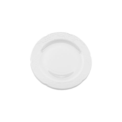 Flora dia.10.5" Round White Porcelain Plate (Set of 4)