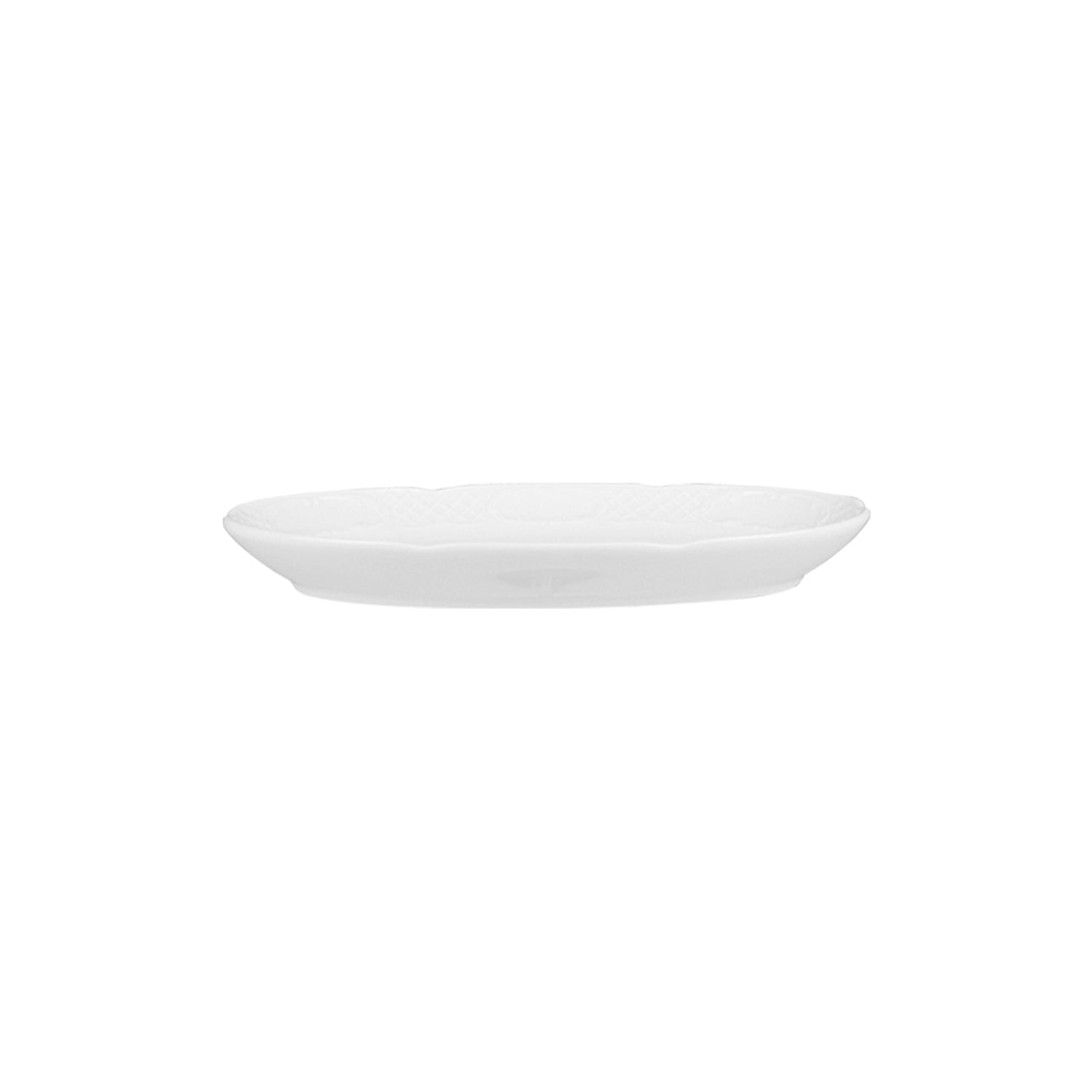 Flora 11" x 7" x h:1.25" Oval White Porcelain Platter (1 each)