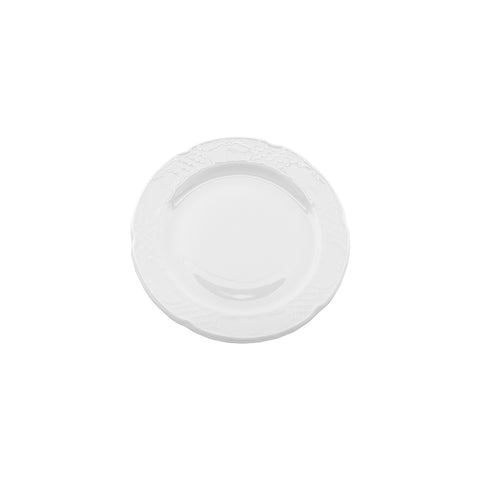 Flora dia.11.75" Round White Porcelain Plate (Set of 6)