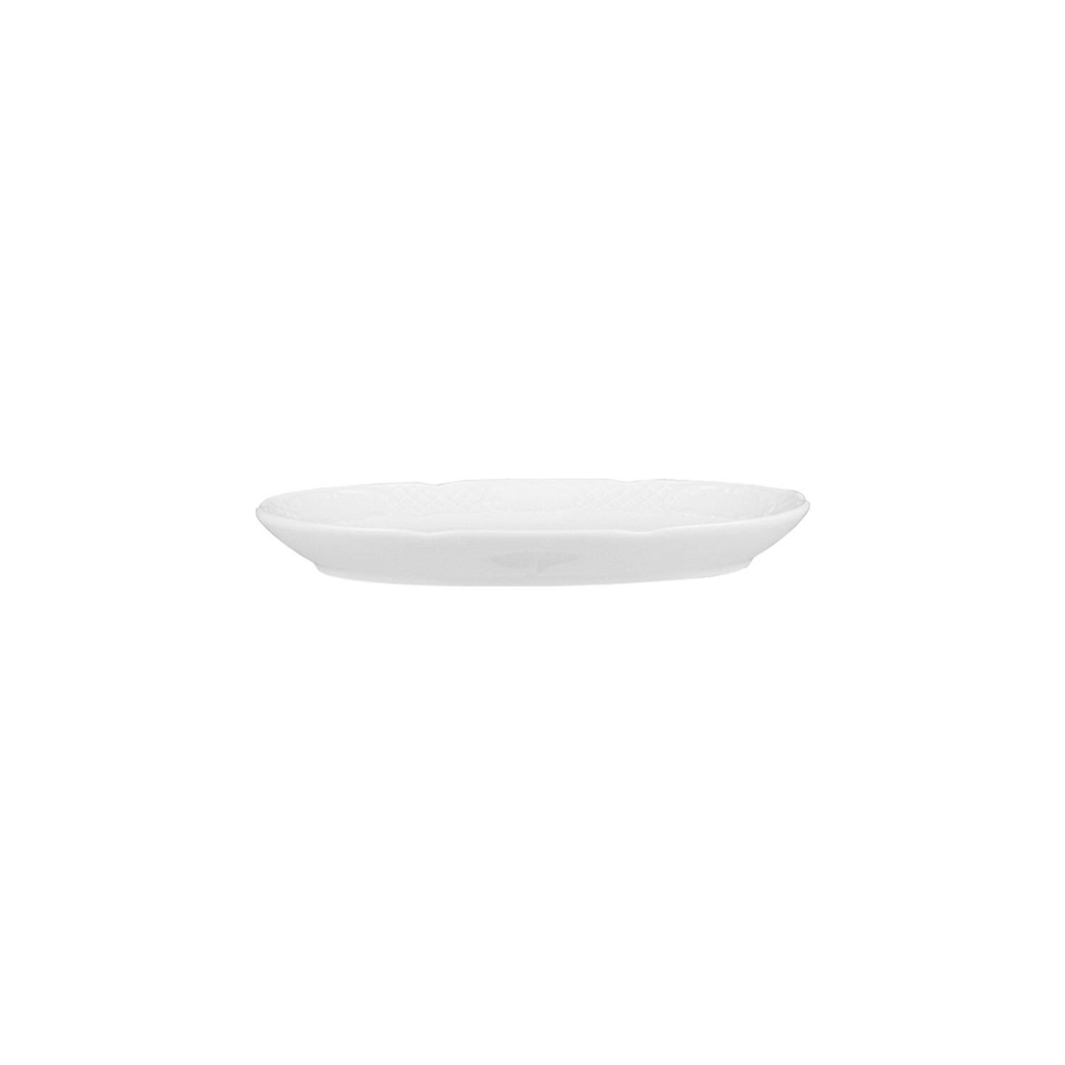 Flora 12.5" x 9" x h:1.5" Oval White Porcelain Platter (1 each)