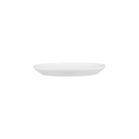 Flora 12.5" x 9" x h:1.5" Oval White Porcelain Platter (1 each)