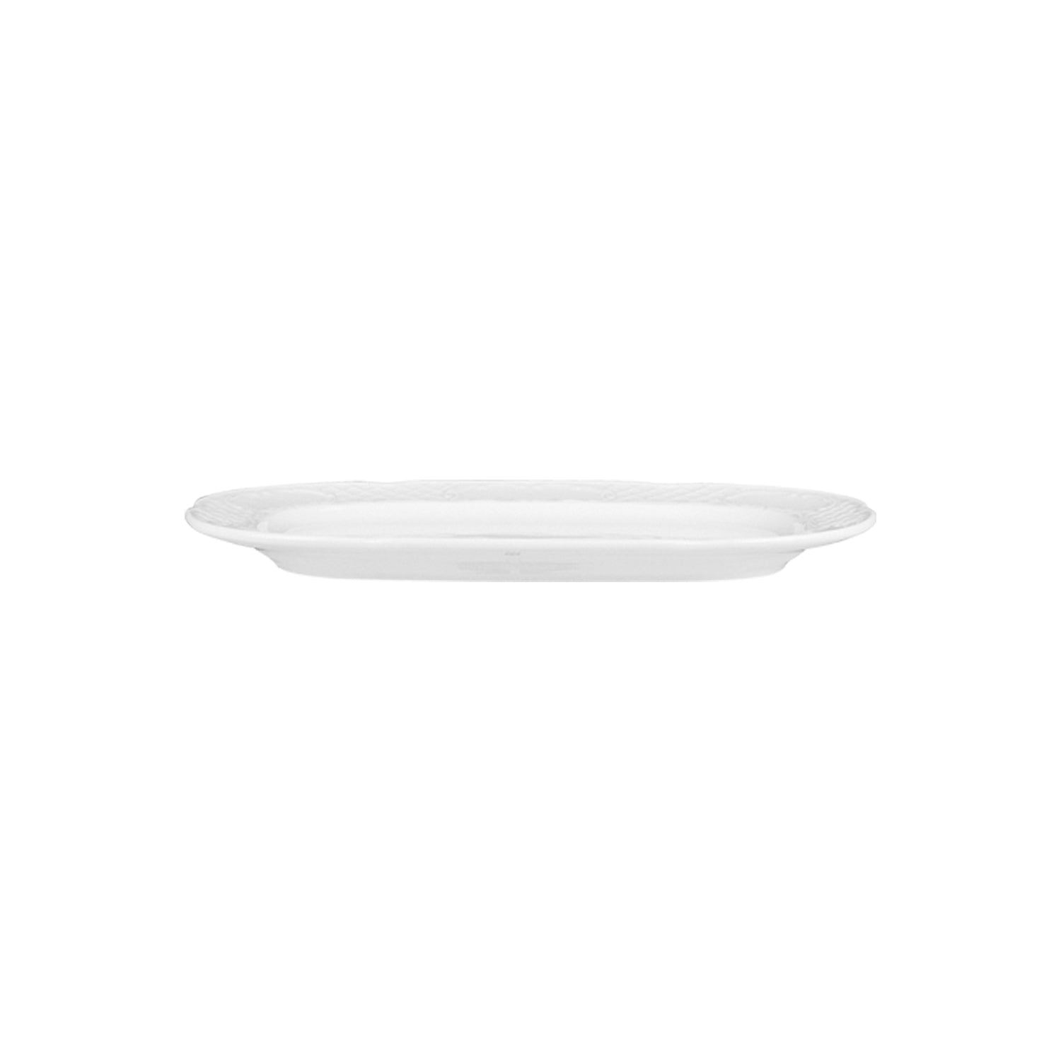 Flora 13" x 9" x h:1" Rectangular White Porcelain Platter (1 each)