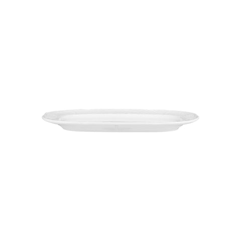 Flora 13" x 9" x h:1" Rectangular White Porcelain Platter (1 each)