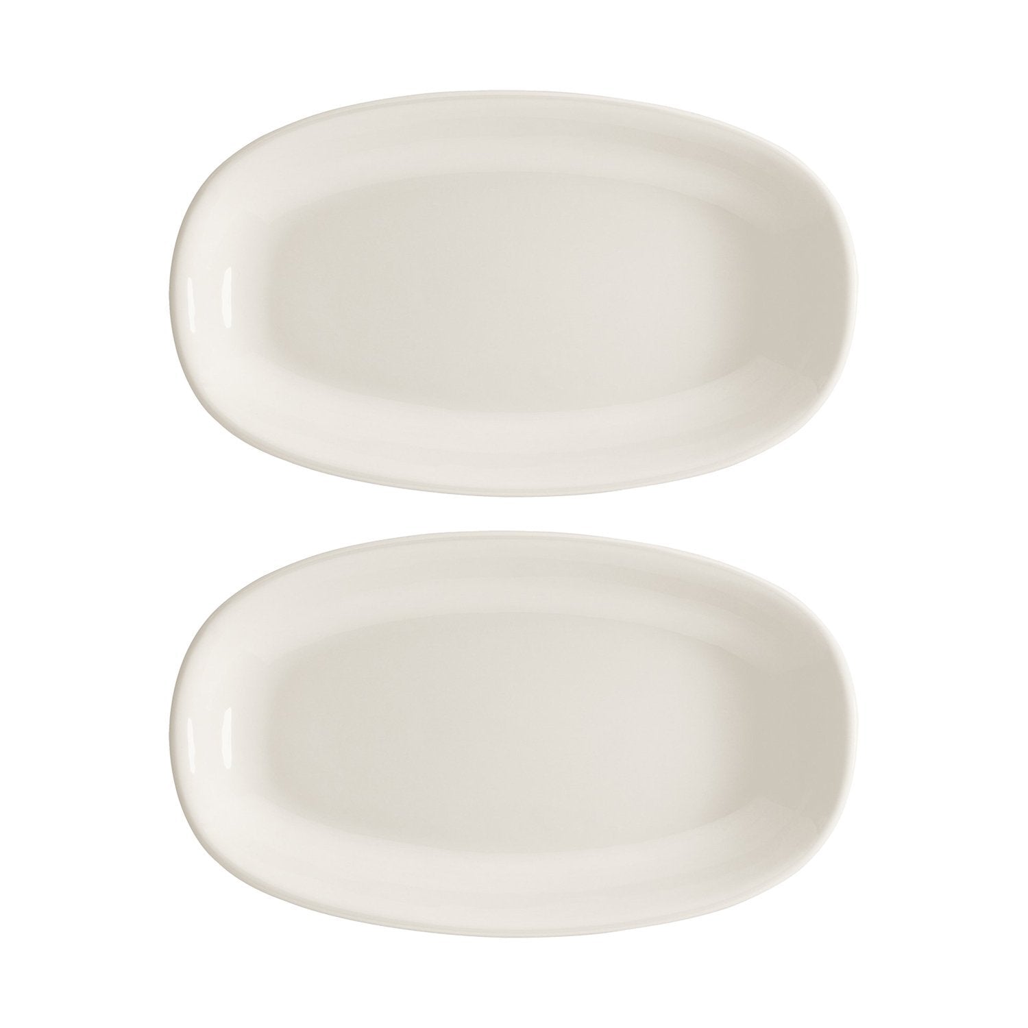 Gourmet 6" x 3.5" x h:0.75" Oval Warm White Vitrified Platter
