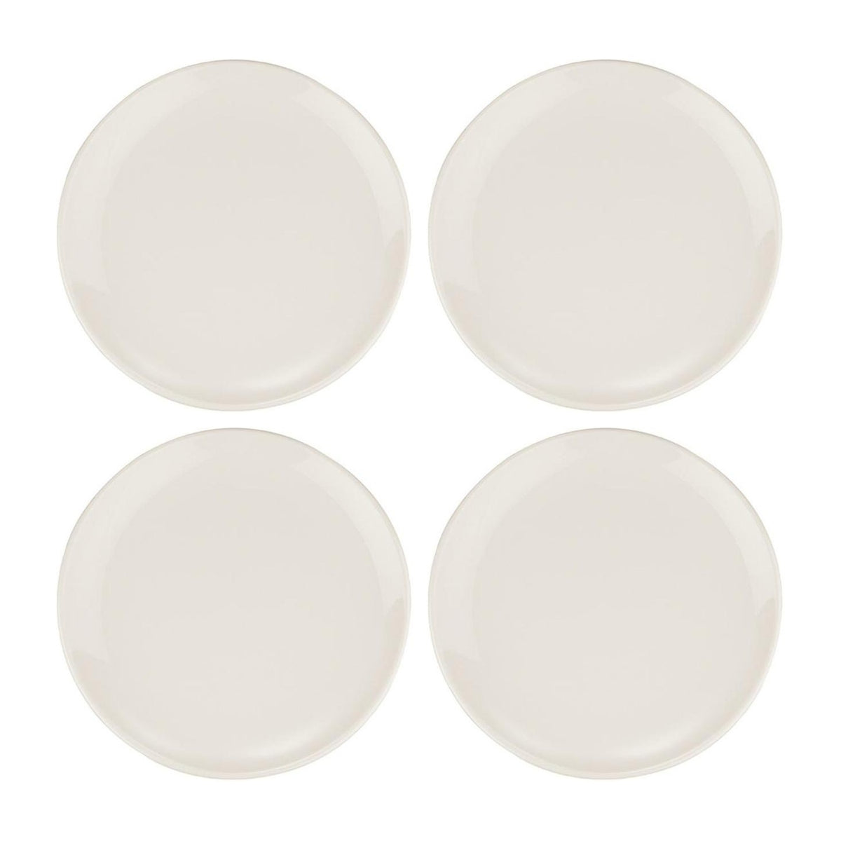 Bonna China Gourmet dia.8.25"  Round Warm White Porcelain Plate (Set of 4)