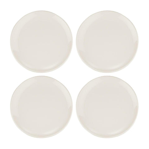 Bonna China Gourmet dia.8.25"  Round Warm White Porcelain Plate (Set of 4)