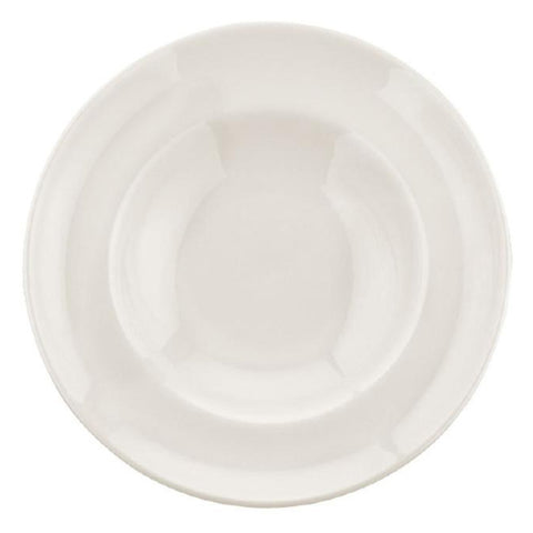 Bonna China Gourmet dia.9.5" h:2" 14 oz. Round Warm White Porcelain Bowl (Set of 2)