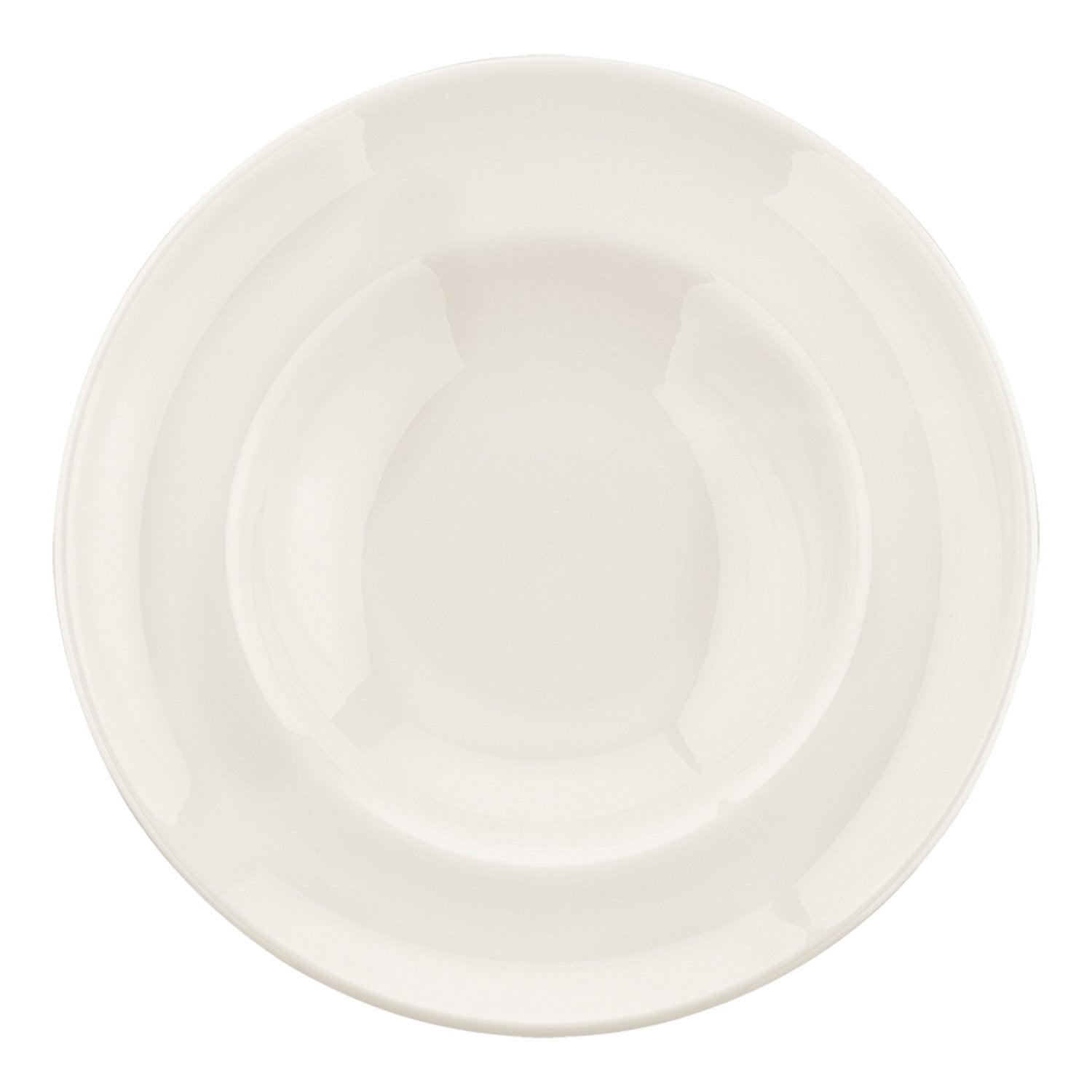 Bonna China Gourmet dia.11.75" h:2.5" 19 oz. Round Warm White Porcelain Bowl (Set of 2)