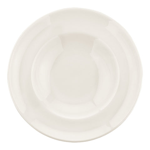Bonna China Gourmet dia.11.75" h:2.5" 19 oz. Round Warm White Porcelain Bowl (Set of 2)
