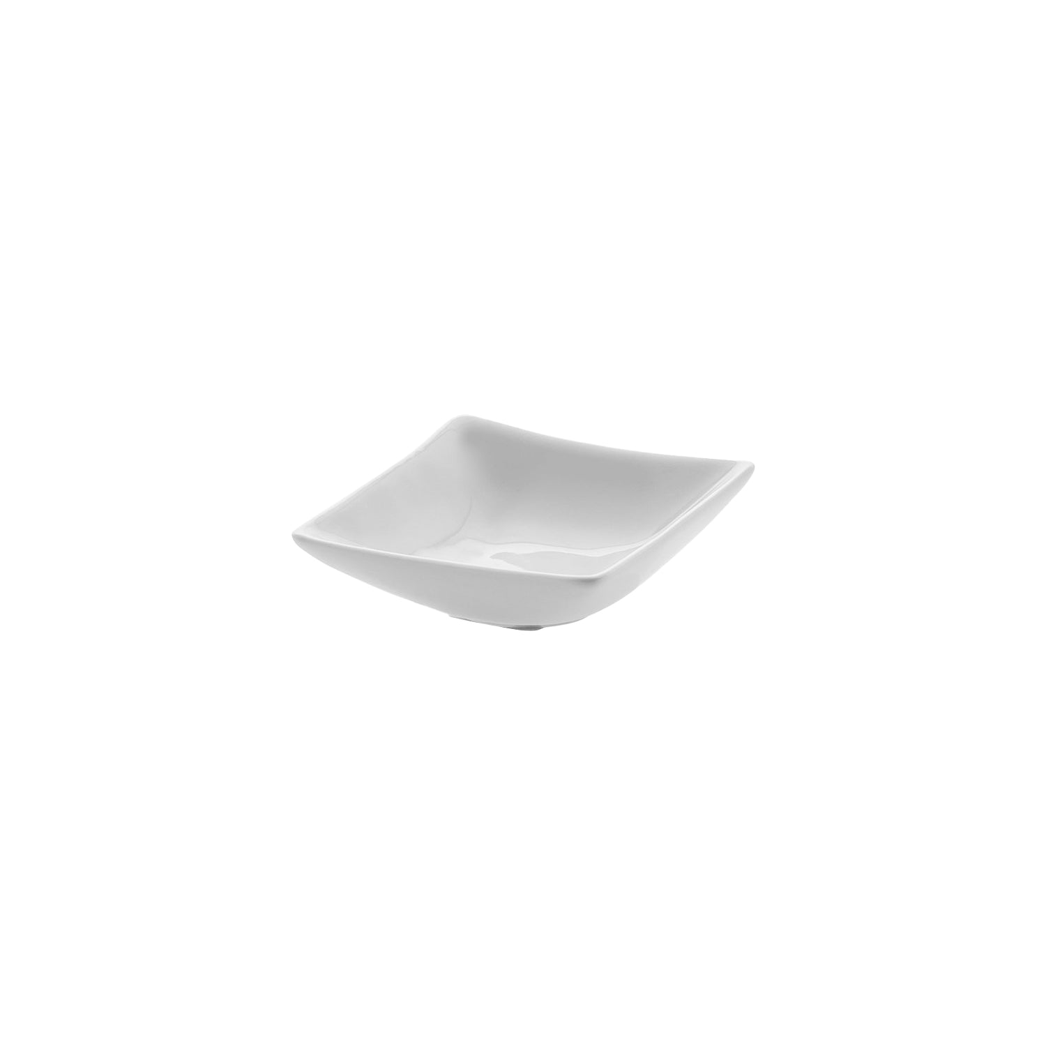 Hong Kong 3.25" x 3.25" Rectangular White Porcelain Sectional Plate (Set of 2)