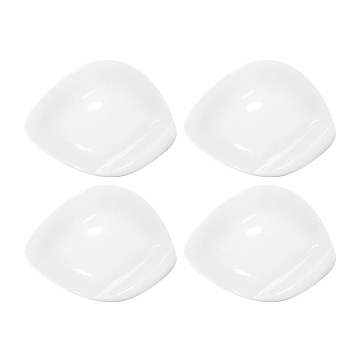 Porcelain Hawaii 9.25" x 7" Oval White Porcelain Plate (Set of 4)