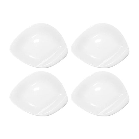 Porcelain Hawaii 9.25" x 7" Oval White Porcelain Plate (Set of 4)