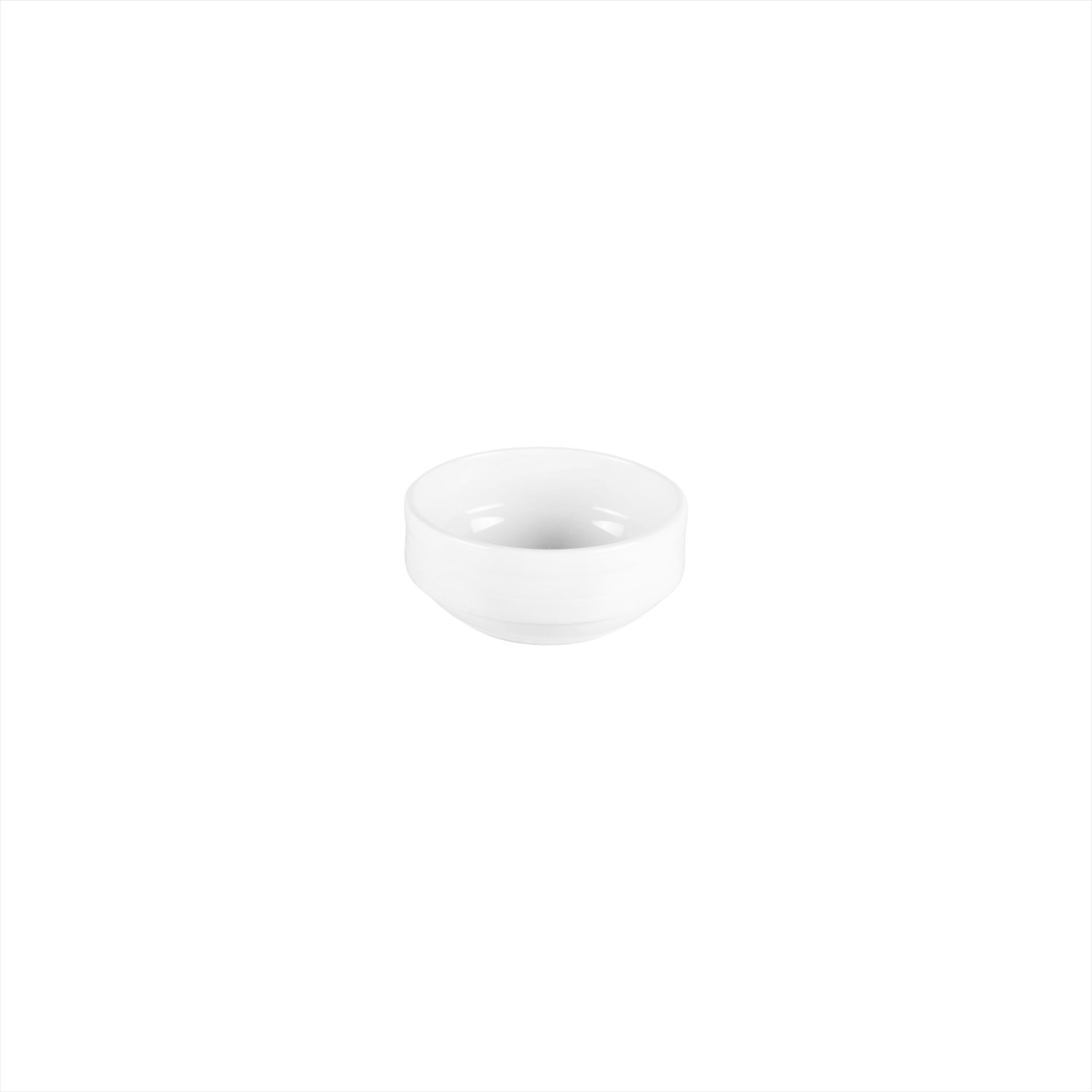 Porcelain Lizbon dia.4.75" h:2" 13 oz. Round White Porcelain Bowl (Set of 4)
