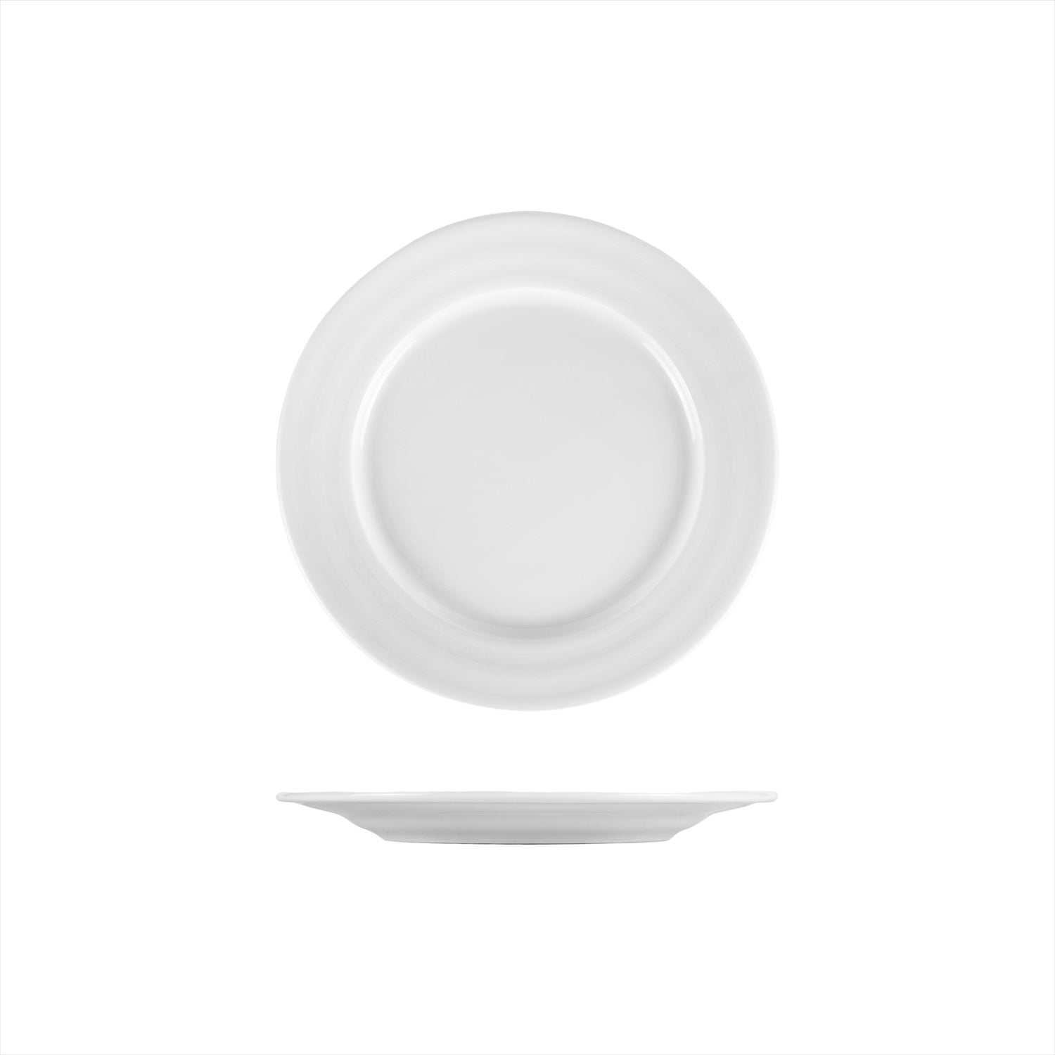 Porcelain Lizbon dia.8.5" Round White Porcelain Plate (Set of 4)