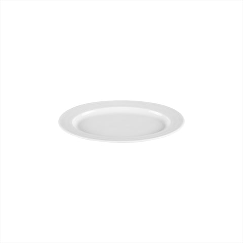 Porcelain Lizbon 9.5" x 6.75" x h:1" Oval White Porcelain Platter (Set of 2)