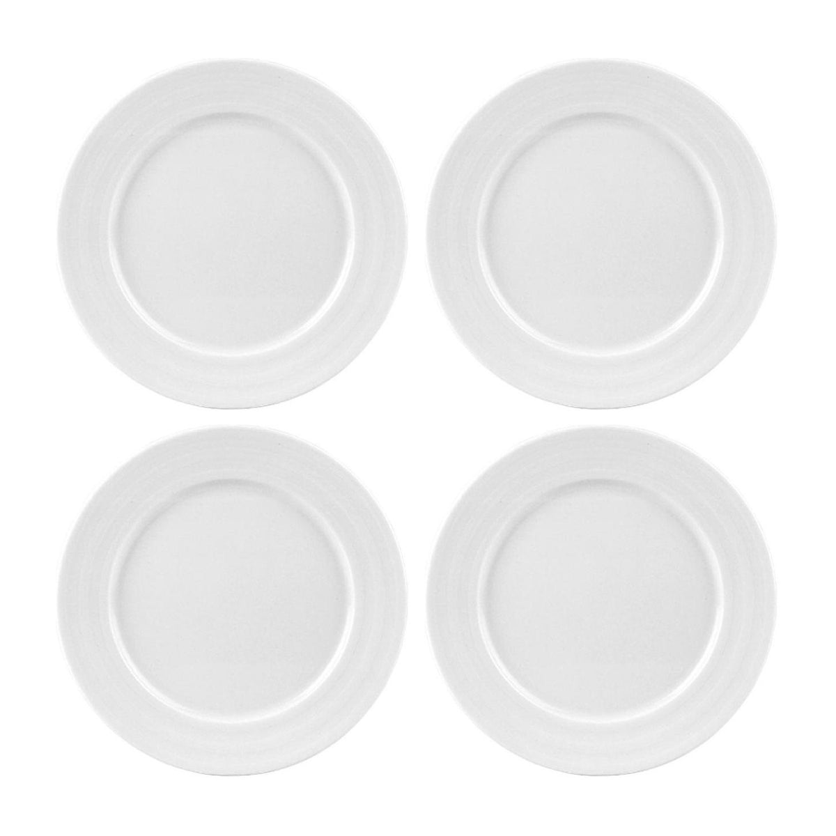 Porcelain Lizbon dia.10.5" Round White Porcelain Plate (Set of 4)