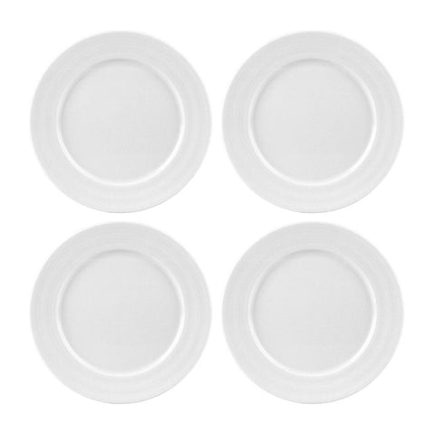 Porcelain Lizbon dia.10.5" Round White Porcelain Plate (Set of 4)