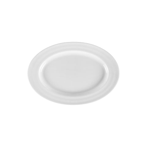 Porcelain Lizbon 11.25" x 8" x h:1" Oval White Porcelain Platter