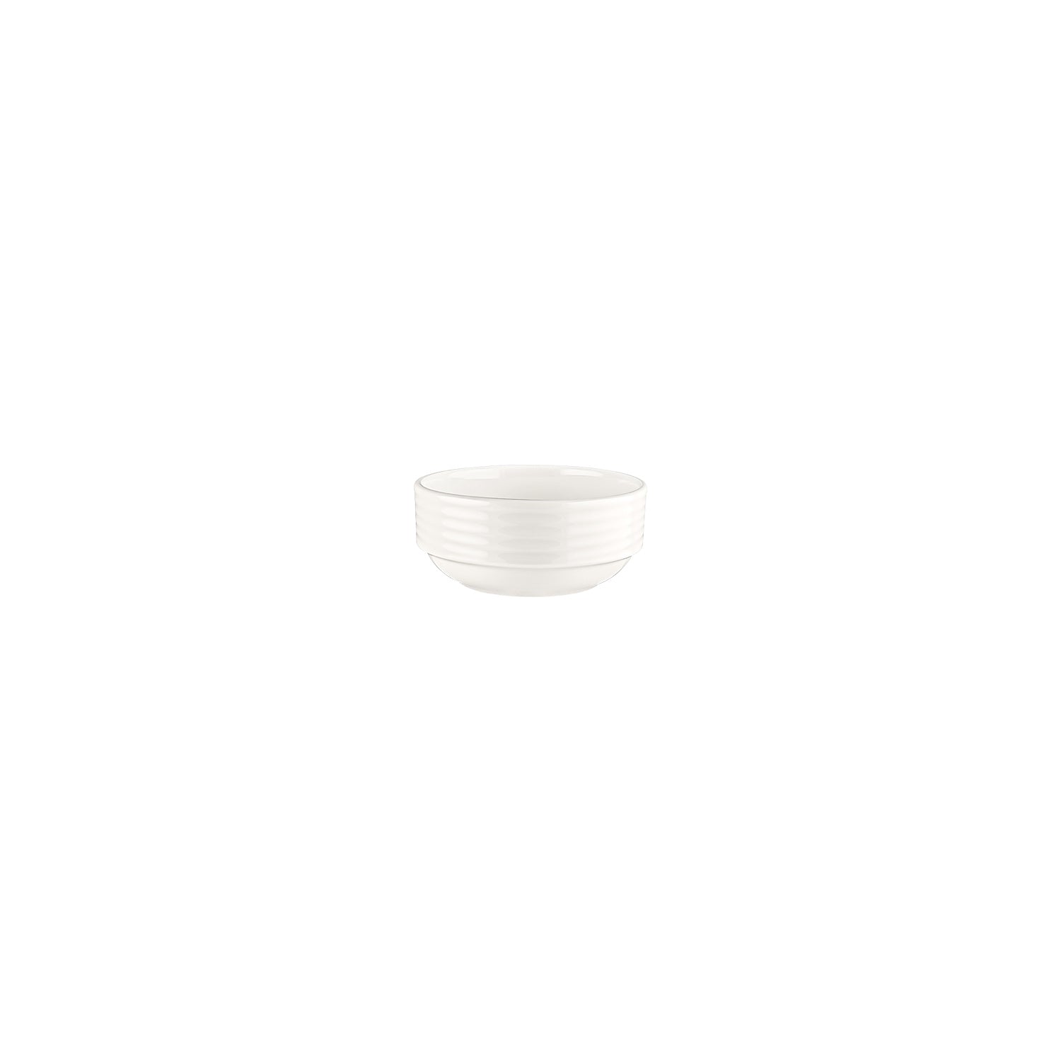 Bonna China Loop dia.4.75" h:2" 12 oz. Round Warm White Porcelain Bowl (Set of 4)