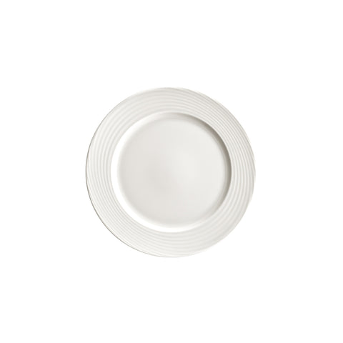 Bonna China Loop dia.10.5"  Round Warm White Porcelain Plate (Set of 4)