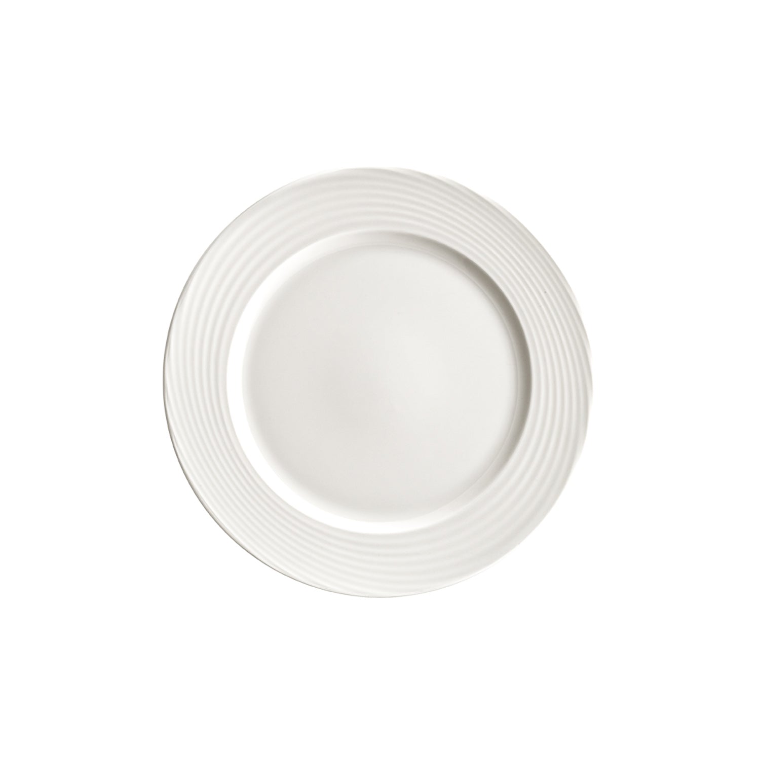 Bonna China Loop dia.12"  Round Warm White Porcelain Plate (Set of 4)
