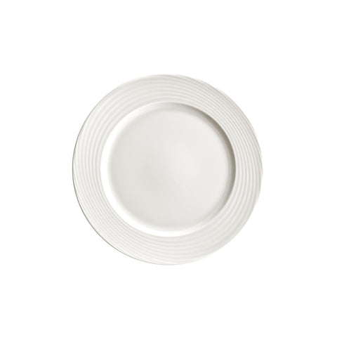 Bonna China Loop dia.12"  Round Warm White Porcelain Plate (Set of 4)
