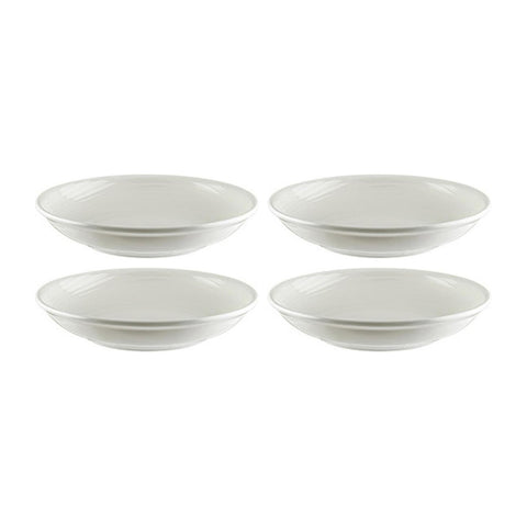 Bonna China Loop dia.3.5" h:1" 2 oz. Round Warm White Porcelain Bowl (Set of 4)
