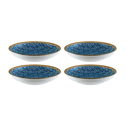 Bonna China Calif dia.5.25" h:1.5" 7 oz. Round Decorated Porcelain Bowl (Set of 4)