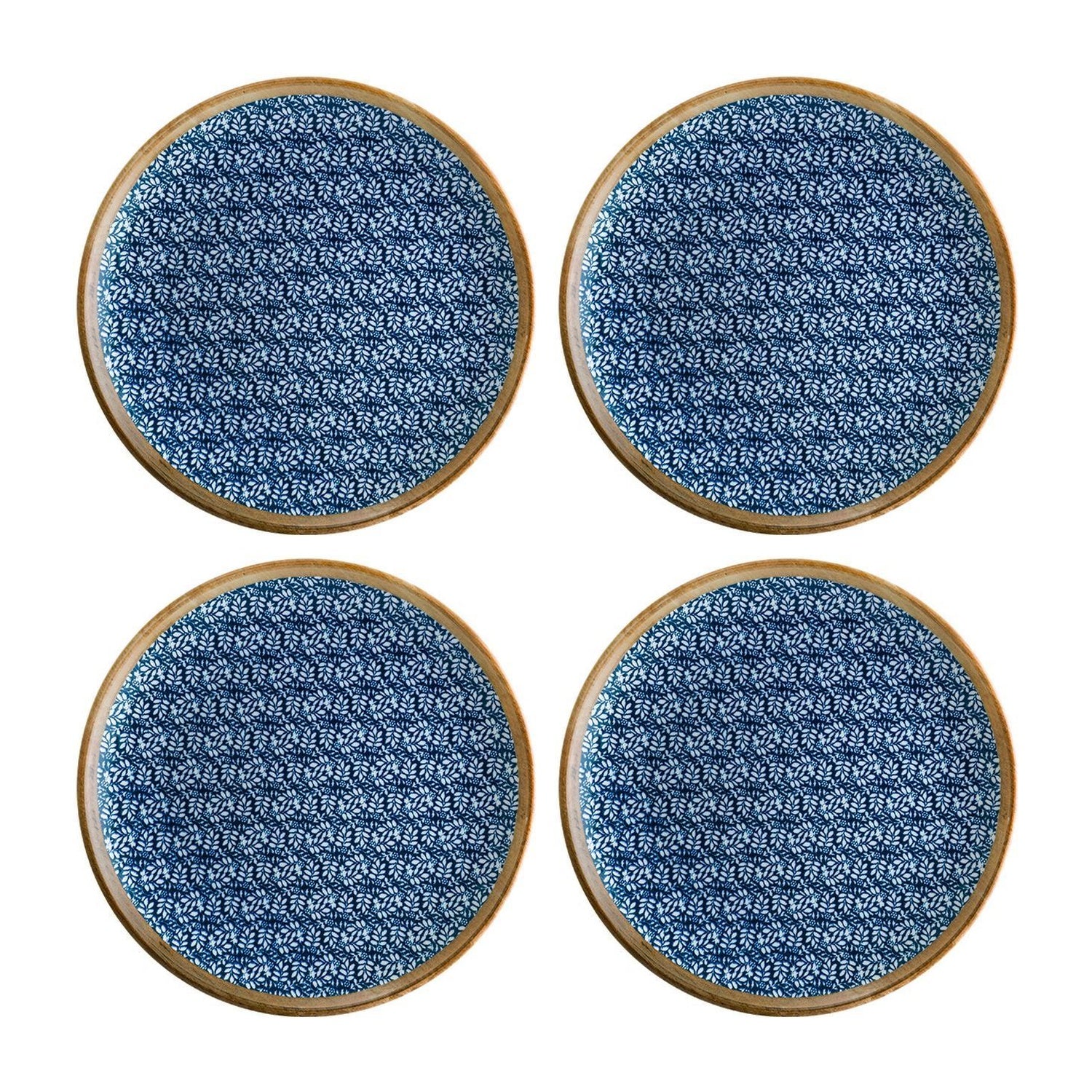 Bonna China Calif dia.8.25"  Round Decorated Porcelain Plate (Set of 4)