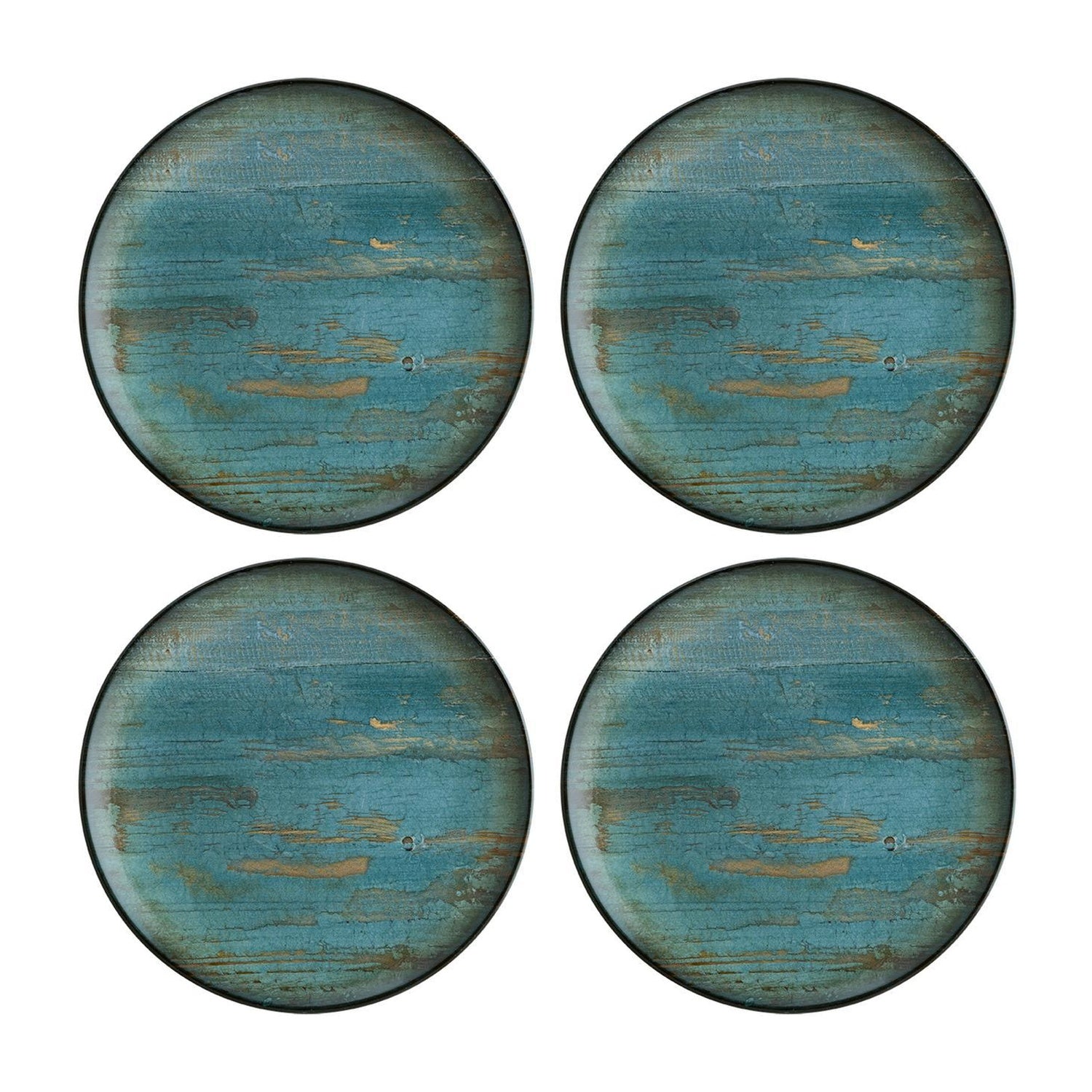 Bonna China Cora dia.12"  Round Decorated Porcelain Plate (Set of 4)