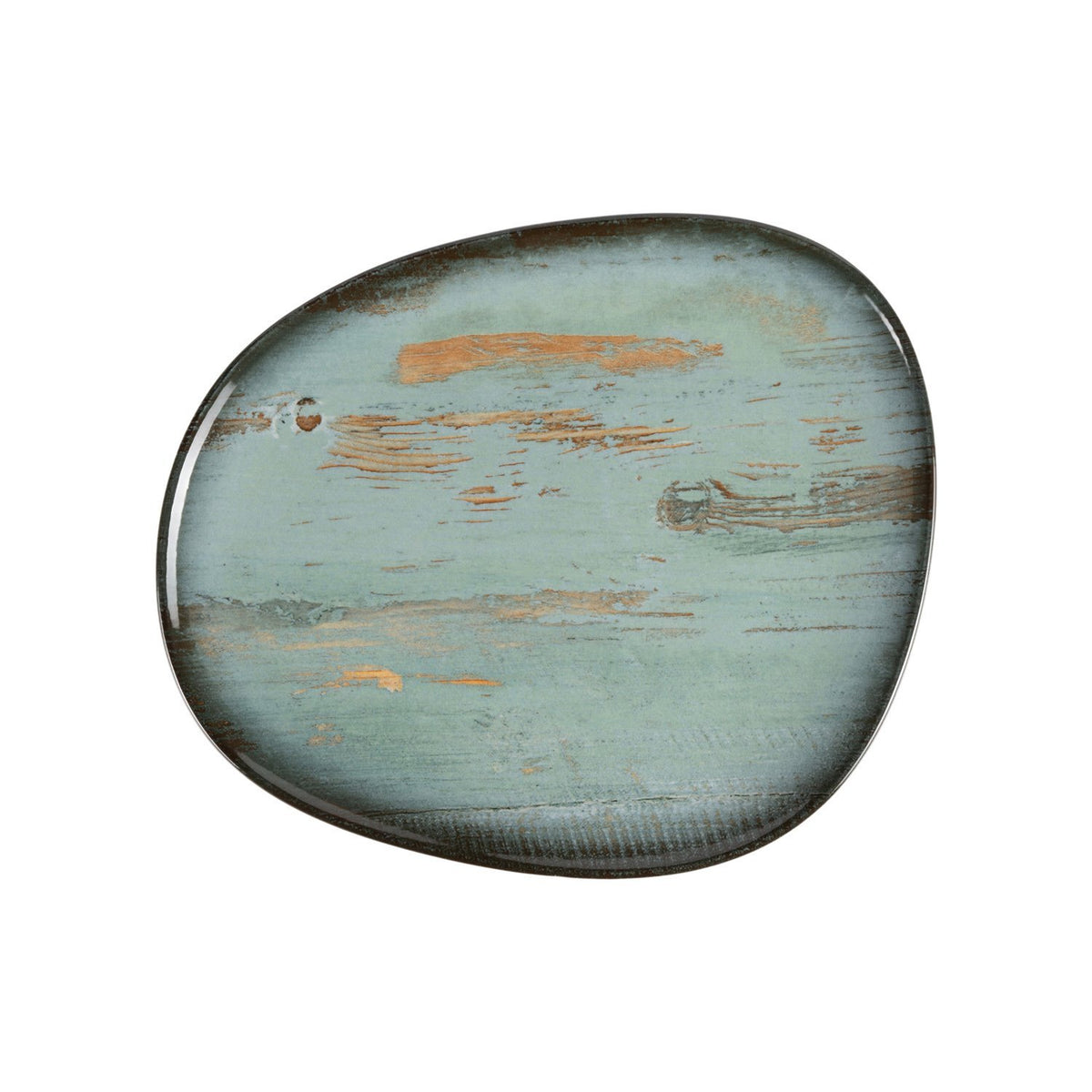 Madera 13" x 10.75" Organic Decorated Vitrified Plate (1 each)