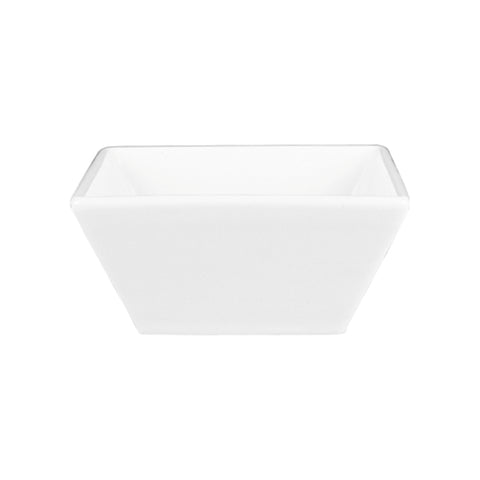 Merid Square White Porcelain Bowl 4" x 4" x h:2" 7 oz. (Set of 4)