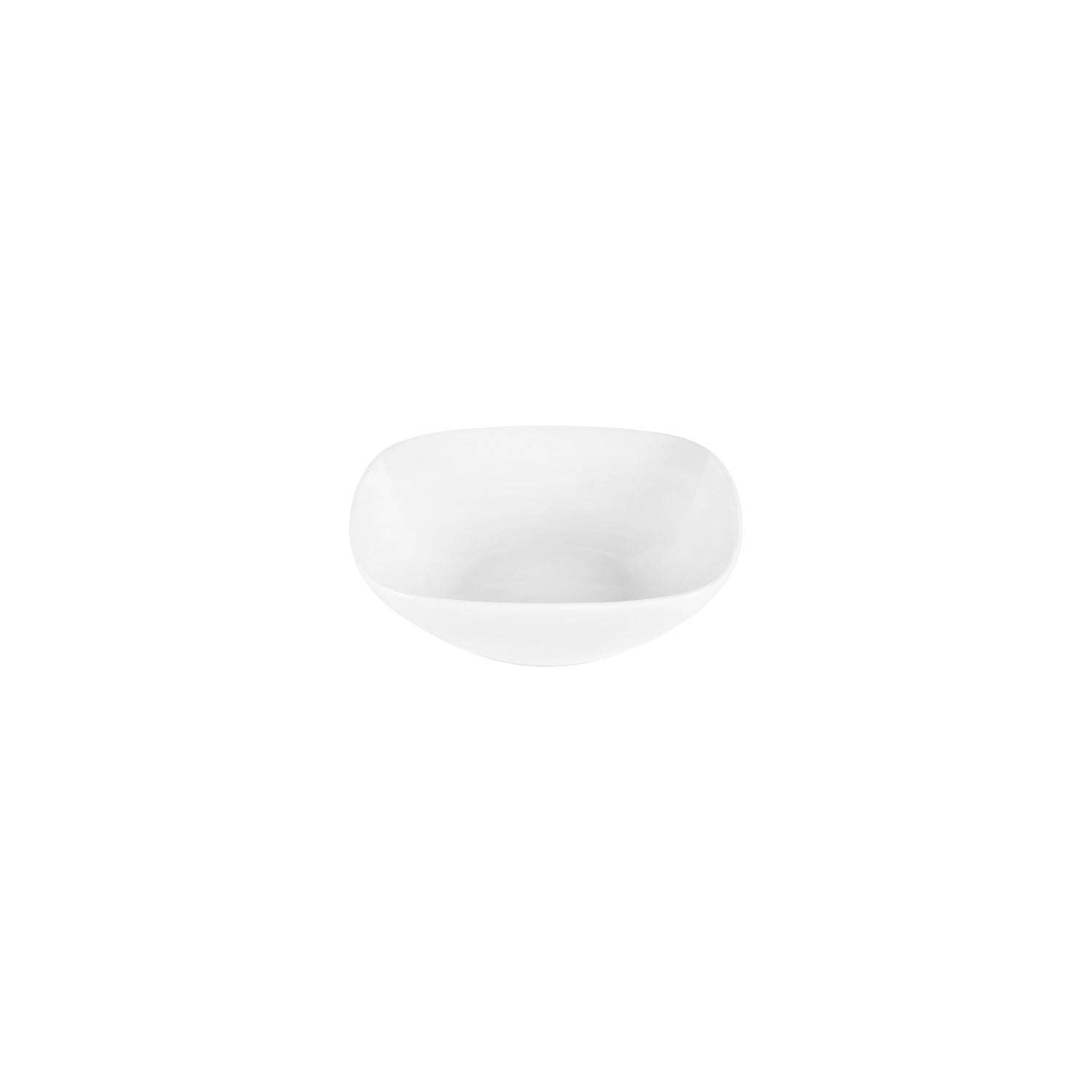 Porcelain Mimoza 6.25" x 6.25" x h:1.75" 12 oz. Square White Porcelain Bowl (Set of 4)