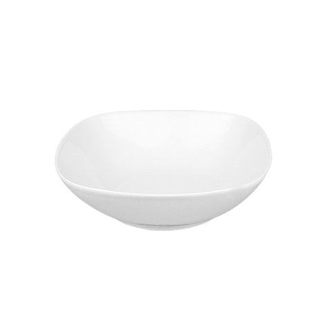 Porcelain Mimoza 6.75" x 6.75" x h:2" 23 oz. Square White Porcelain Bowl (Set of 4)
