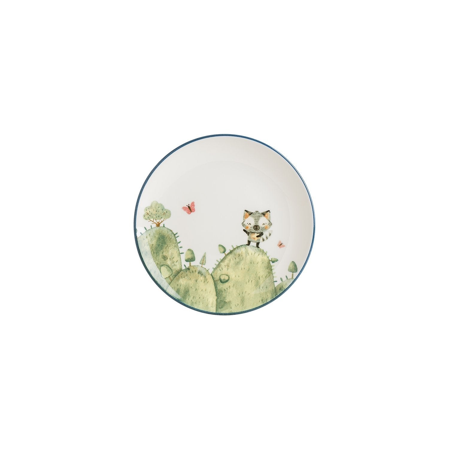 Minimeals dia.8.25" Round Decorated Vitrified Plate (Set of 2)