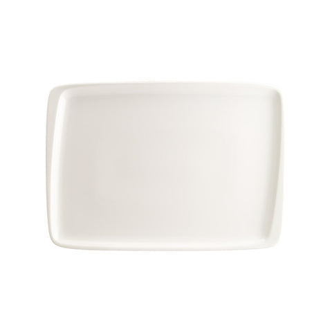 Bonna China Moove 9" x 6"  Rectangular Warm White Porcelain Plate (Set of 2)