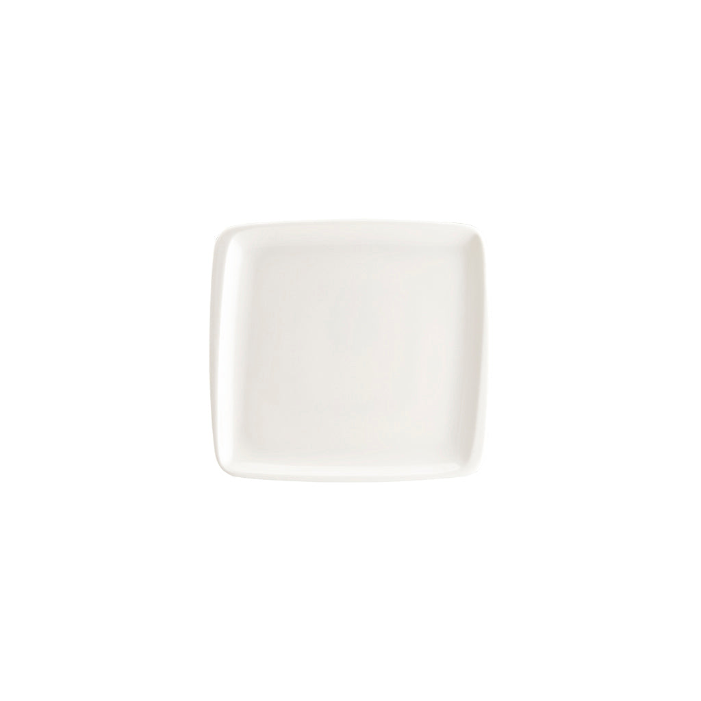 Bonna China Moove 8.5" x 8"  Square Warm White Porcelain Plate (Set of 2)