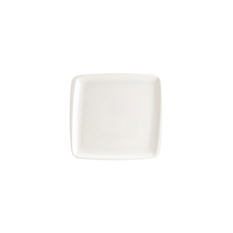 Bonna China Moove 8.5" x 8"  Square Warm White Porcelain Plate (Set of 2)