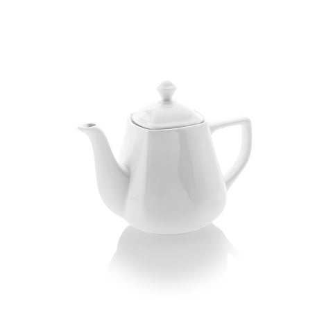Mimoza dia.5.5" h:5.25" 25 oz. Round White Porcelain Coffee/Tea Pot (1 each)