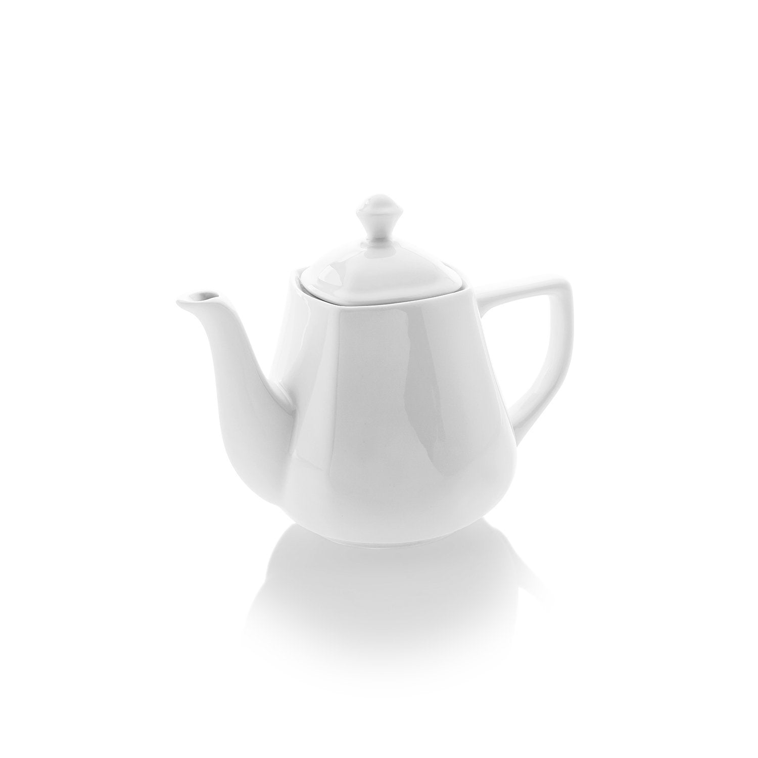 Mimoza dia.8.5" h:6.75" 45 oz. Round White Porcelain Coffee/Tea Pot (1 each)