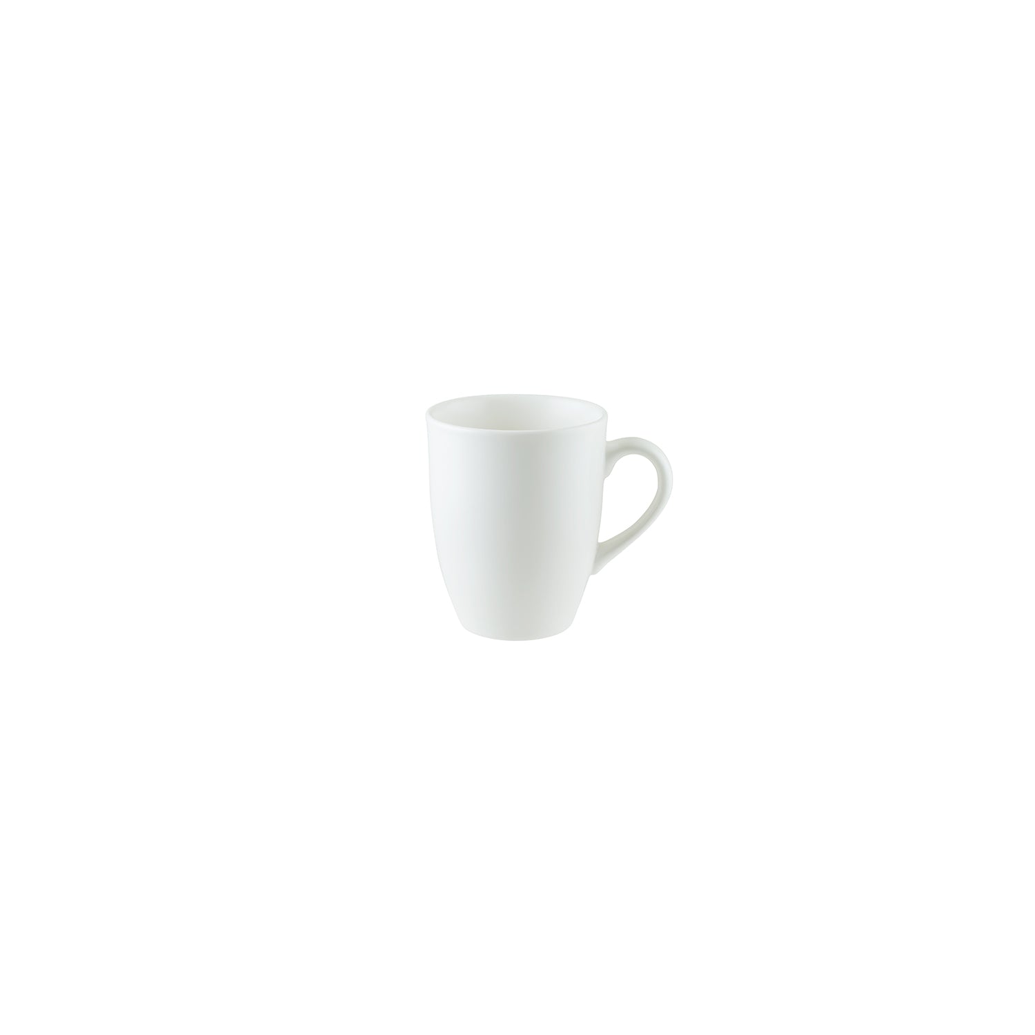 Bonna China Gourmet dia.3.25" h:4.25" 11 oz. Round Matte White Porcelain Mug (Set of 4)