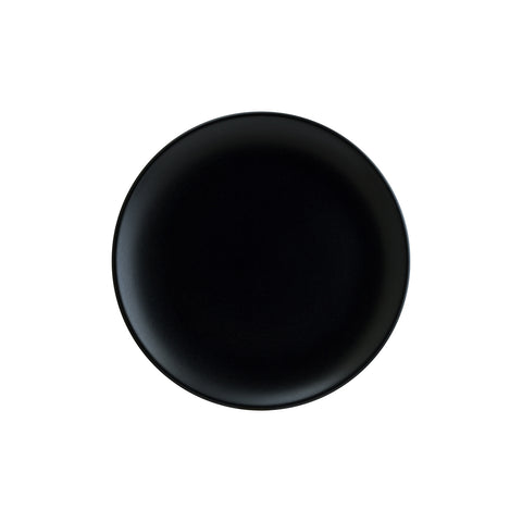 Bonna China Notte dia.12"  Round Black Porcelain Plate (Set of 4)