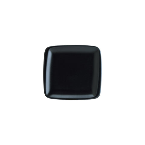 Bonna China Notte 8.5" x 8"  Square Black Porcelain Plate (Set of 2)