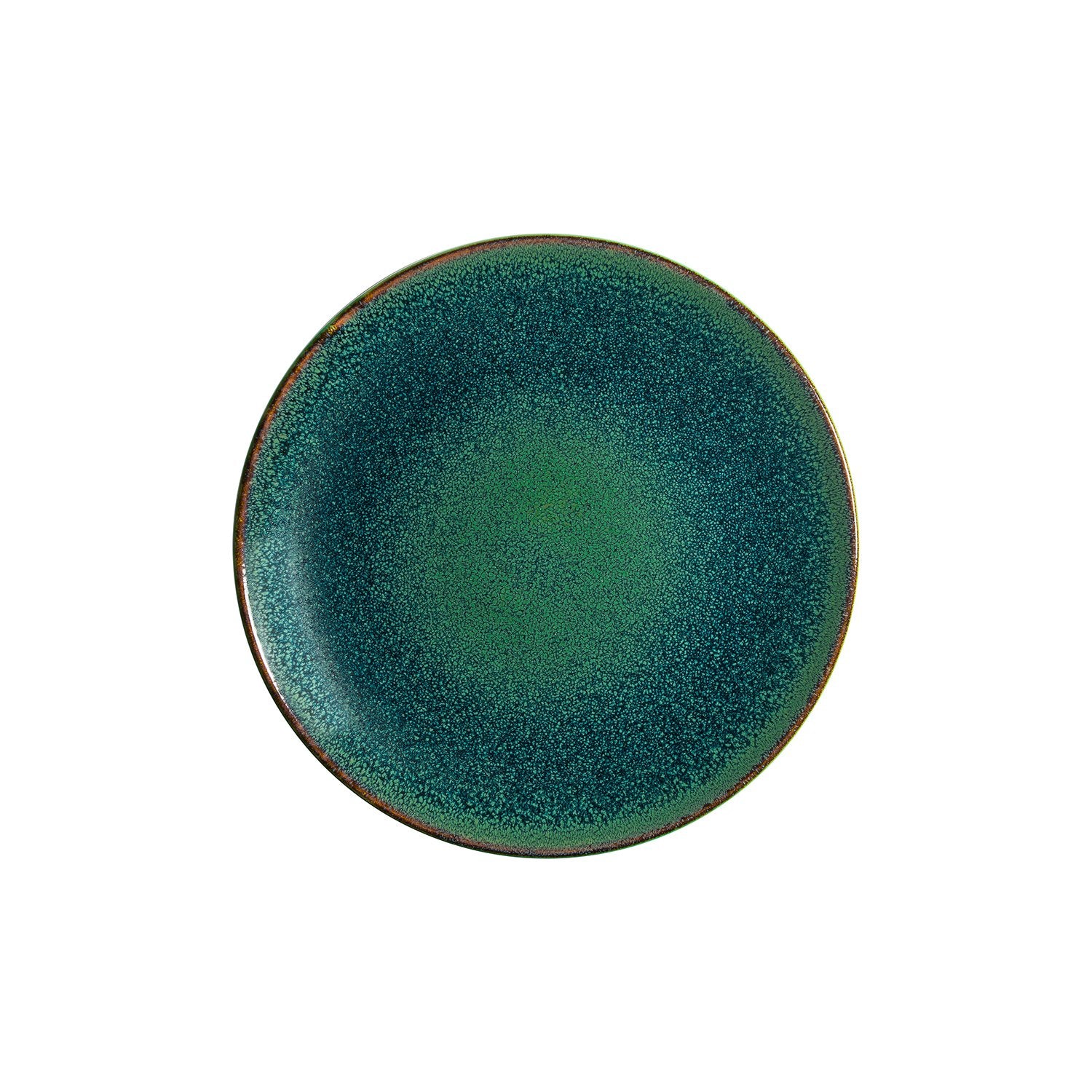 Bonna China Alanis dia.12"  Round Blue Porcelain Plate (Set of 4)