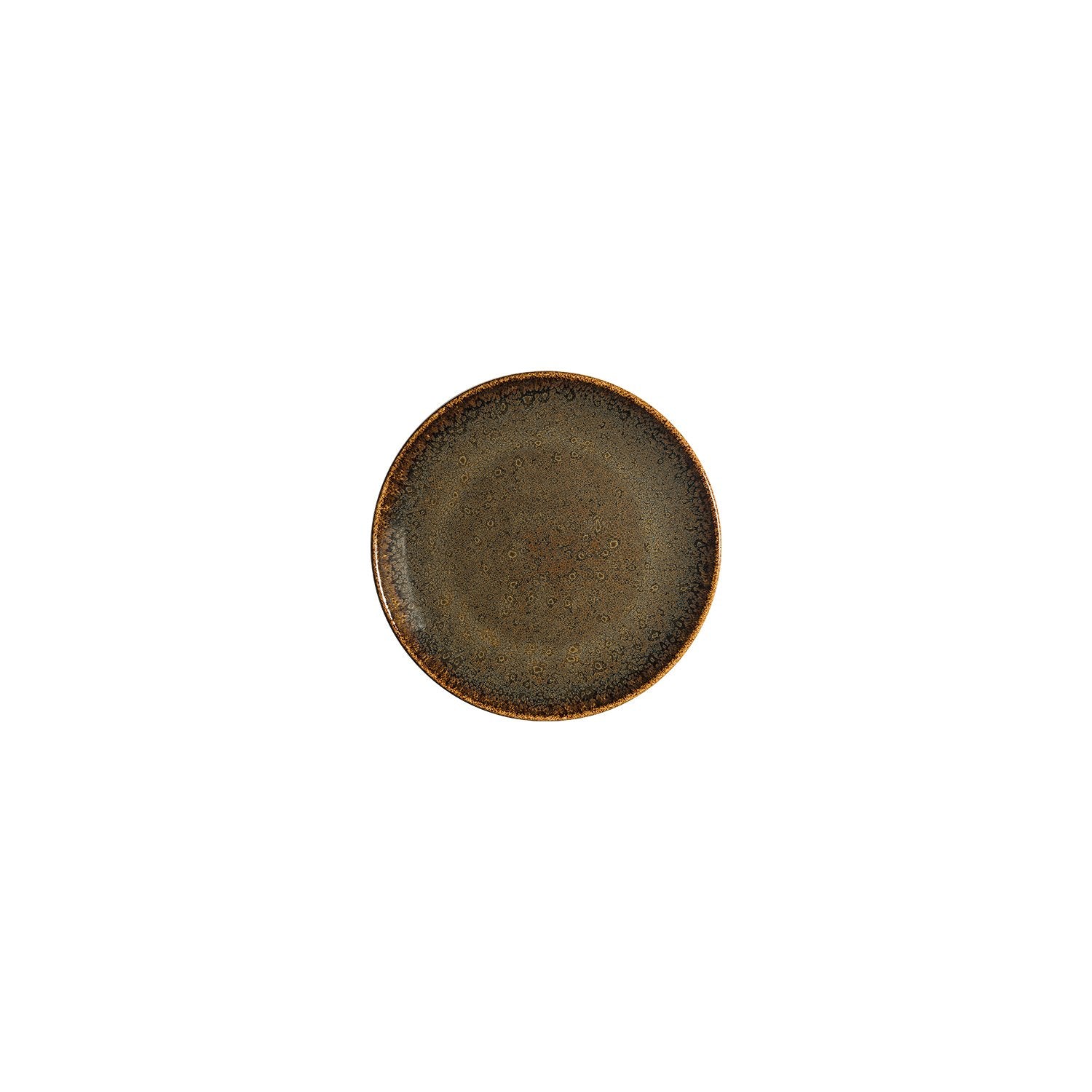 Bonna China Dhara dia.6.75"  Round Brown Porcelain Plate (Set of 4)