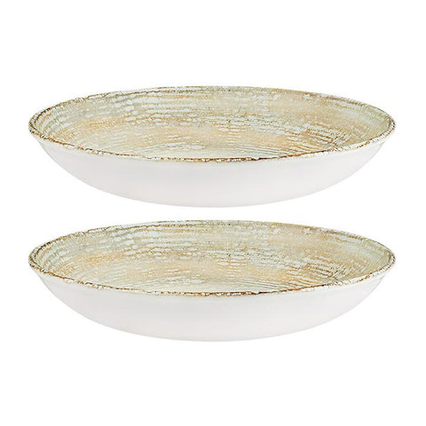 Bonna China Sands dia.10" h:2" 44 oz. Round Decorated Porcelain Bowl (Set of 2)