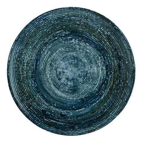 Bonna China Patera Denim dia.12"  Round Decorated Porcelain Plate (Set of 4)