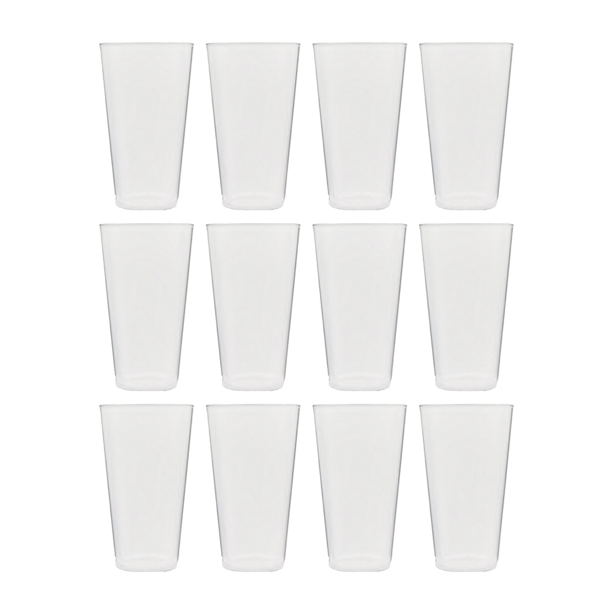 Round Clear Polycarbonate Tumbler  dia.3.25" h:5.25" 14 oz. (Set of 12)
